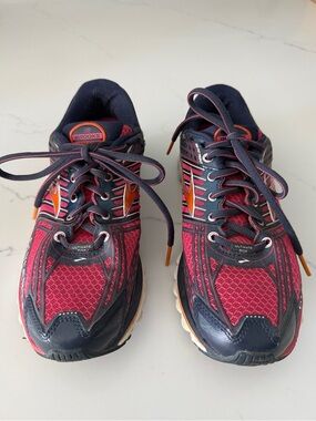 Brooks Women's Running Sneakers - Red, Navy & Orange Accents